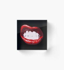 Sexy teen girl lips Acrylic Block