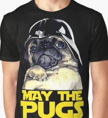 Funny Star Wars May The Pugs Be With You Graphic T-Shirt