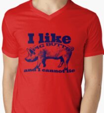 I Like Pig Butts Bacon and All Men's V-Neck T-Shirt