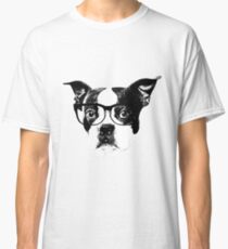 Boston terrier glasses Classic T-Shirt