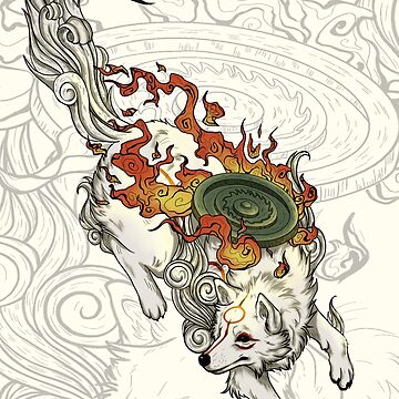 Okami Amaterasu Metal Print for Sale by WhiteLoba