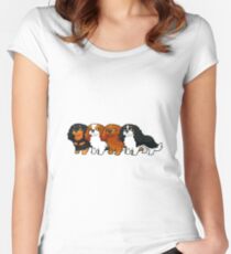 Cavalier Collection - Horizontal Tailliertes Rundhals-Shirt