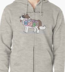 Anatomy of a Saint Bernard Zipped Hoodie