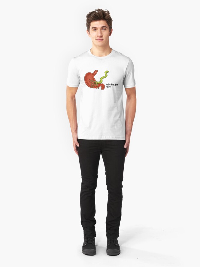 Alternate view of Helicobacter pylori Slim Fit T-Shirt