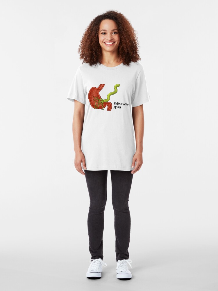 Alternate view of Helicobacter pylori Slim Fit T-Shirt