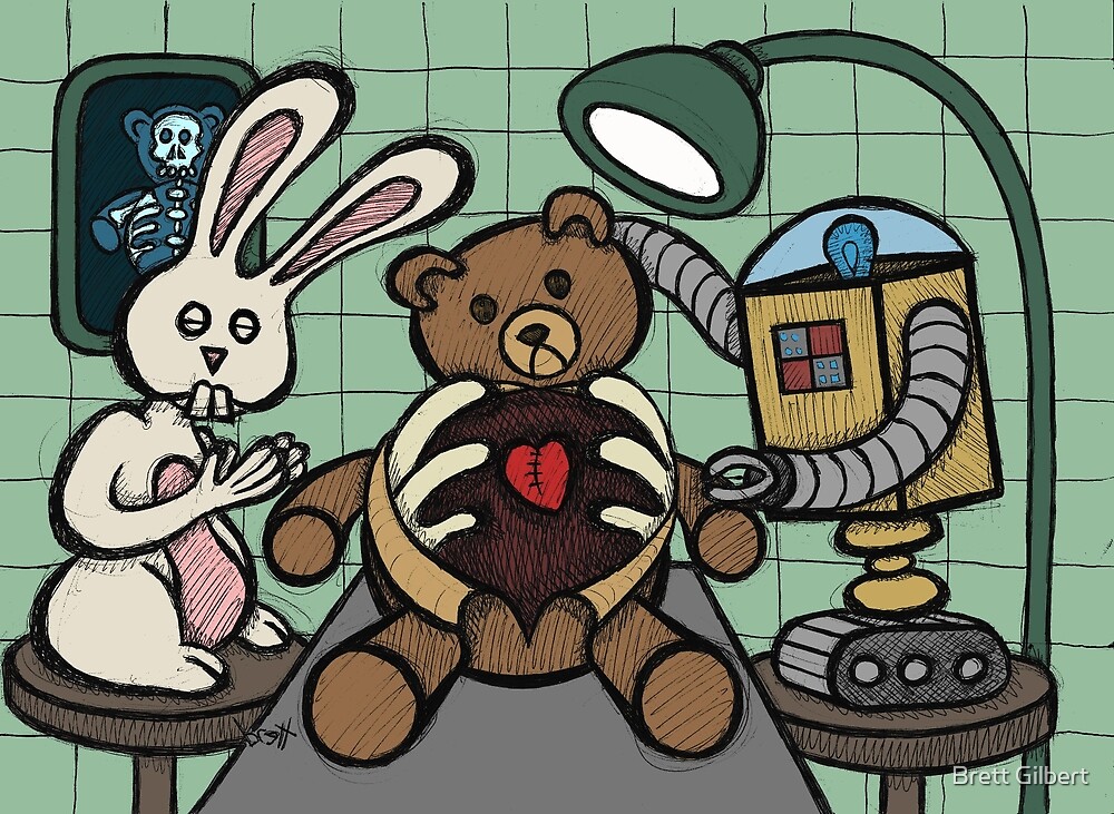 Teddy Bear And Bunny - Bearing The Heart And Paying For It by Brett Gilbert