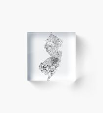 New Jersey Doodle Acrylic Block