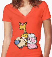 Electric sheep Women's Fitted V-Neck T-Shirt