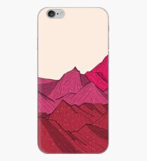 The falling snow and the mountains iPhone Case