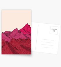The falling snow and the mountains Postcards