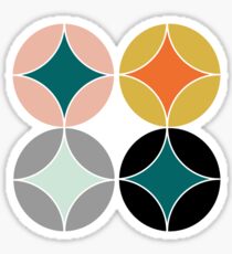 Modern Mid Century Style Pattern Sticker