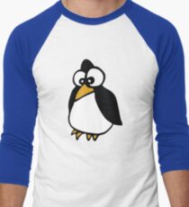 penguin penguin linux cartoon Men's Baseball ¾ T-Shirt