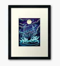 Lugia "Lord of the Sea" Pokémon Silver and Gold Framed Print