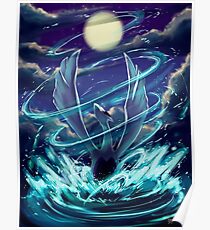 Lugia "Herr der See" Pokémon Silber und Gold Poster
