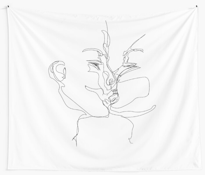 Kissing Wall Tapestry By Anjali Devjani