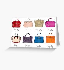 Stylish Handbag Week Greeting Card