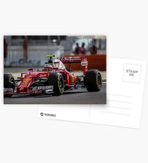 Formula 1 racing cars 2016 Kimi Raikkonen Postcards