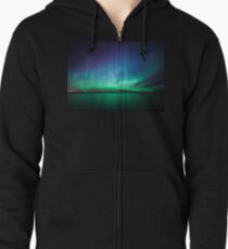 Schöne Nordlichter Hoodie mit Reißverschluss