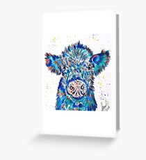 BLUE COW CALF Greeting Card