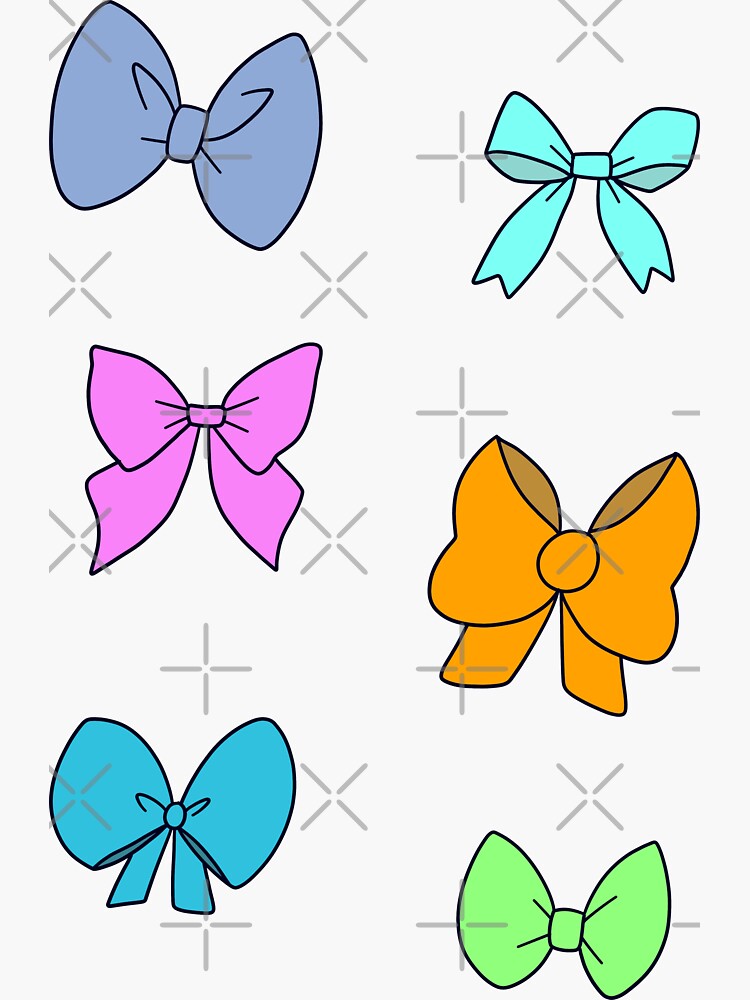"Bow Sticker Sheet" Sticker by SaradaBoru | Redbubble