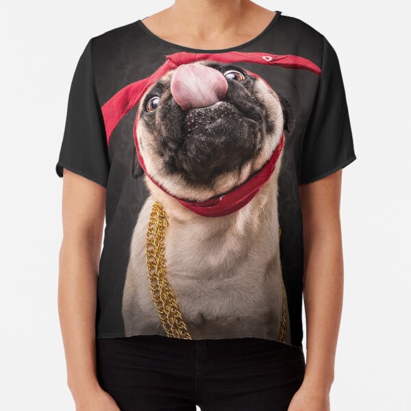 The Pug Life - Crazy Eyes Chiffon Top