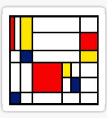 Mondrian Composition Sticker