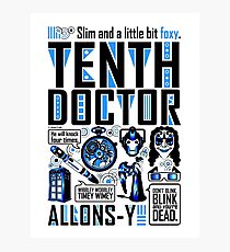 The Tenth Doctor Photographic Print