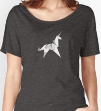 Origami Unicorn Women's Relaxed Fit T-Shirt