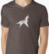 Origami Unicorn Men's V-Neck T-Shirt