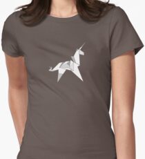 Origami Unicorn Women's Fitted T-Shirt