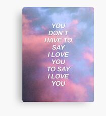 You don't have to say I love you Troye {SAD LYRICS} Metal Print