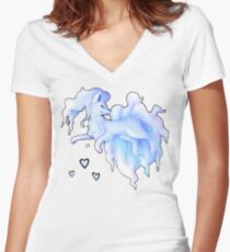 Alola Ninetails Women's Fitted V-Neck T-Shirt