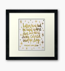 Night Owl – Gold Framed Print
