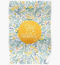 Stay Curious – Yellow & Green Poster