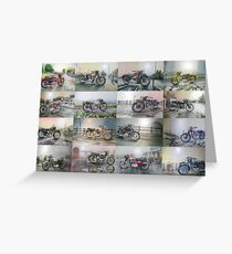 16 Classic British Motorcycles Greeting Card