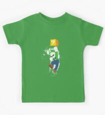 Luigi Paint Splatter Shirt Kids Tee