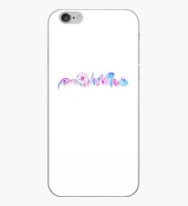 Vinilo o funda para iPhone Parque temático mágico de California Silueta de horizonte acuarela