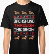 Dachshund Through The Snow Classic T-Shirt