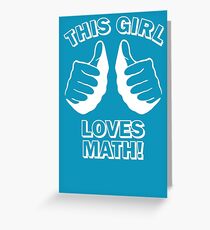 This Girl Loves Math Greeting Card