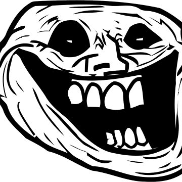 Trollface Scary Sticker - TROLLFACE SCARY - Discover & Share GIFs