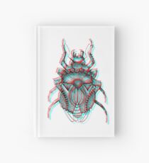 3D Beetle Illustration - Works with 3D glasses!!! Hardcover Journal