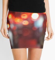 Blurred Street Traffic Mini Skirt