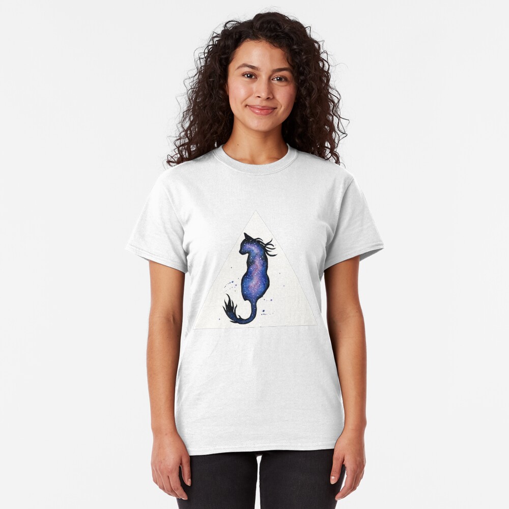 Purple Nebula Cat Classic T-Shirt