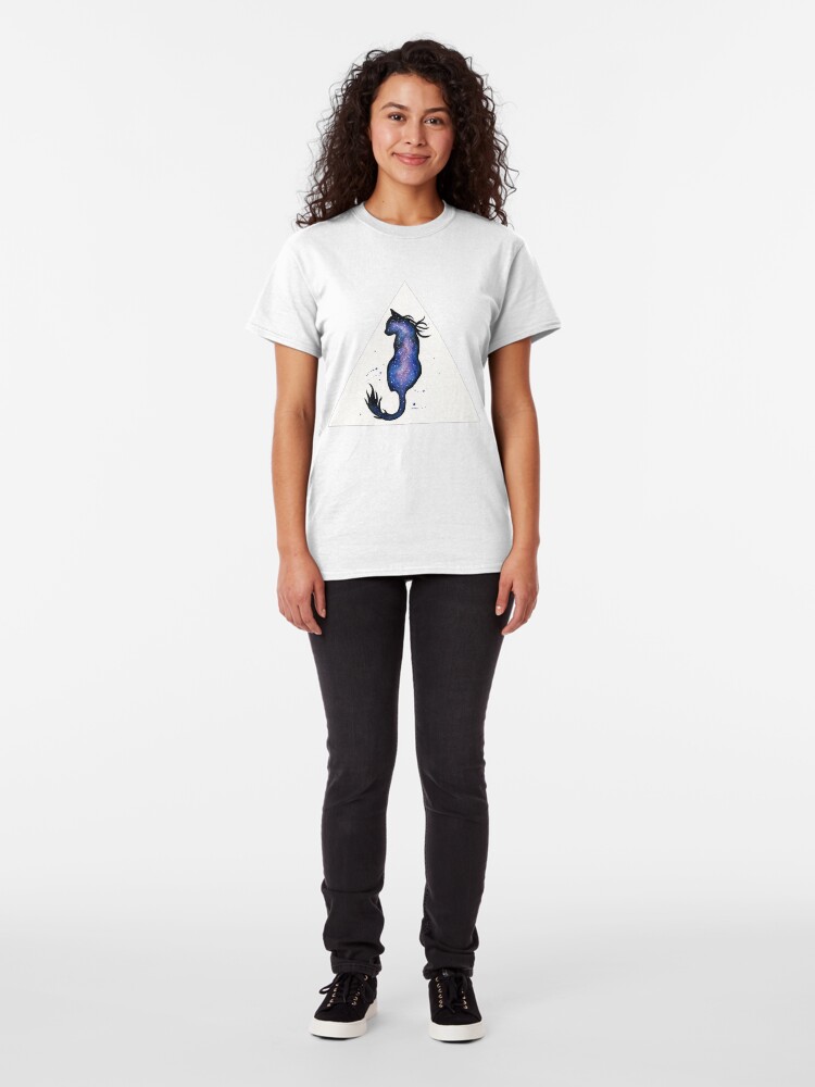 Alternate view of Purple Nebula Cat Classic T-Shirt