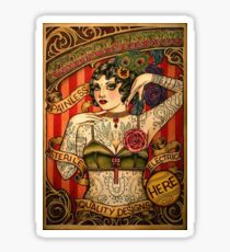 CHAPEL TATTOO; Vintage Body Advertising Art Sticker