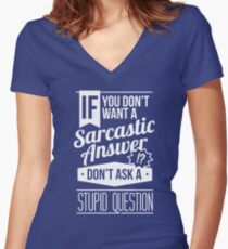 Sarcasm Women's Fitted V-Neck T-Shirt