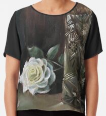 Rose & Vase - March Chiffon Top