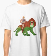 He-man and BattleCat Filmation Style Classic T-Shirt