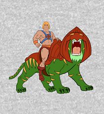 He-man and BattleCat Filmation Style Kids Pullover Hoodie