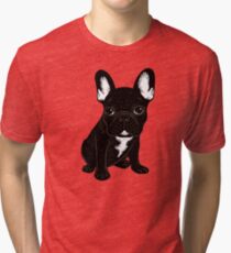 Brindle French Bulldog Tri-blend T-Shirt